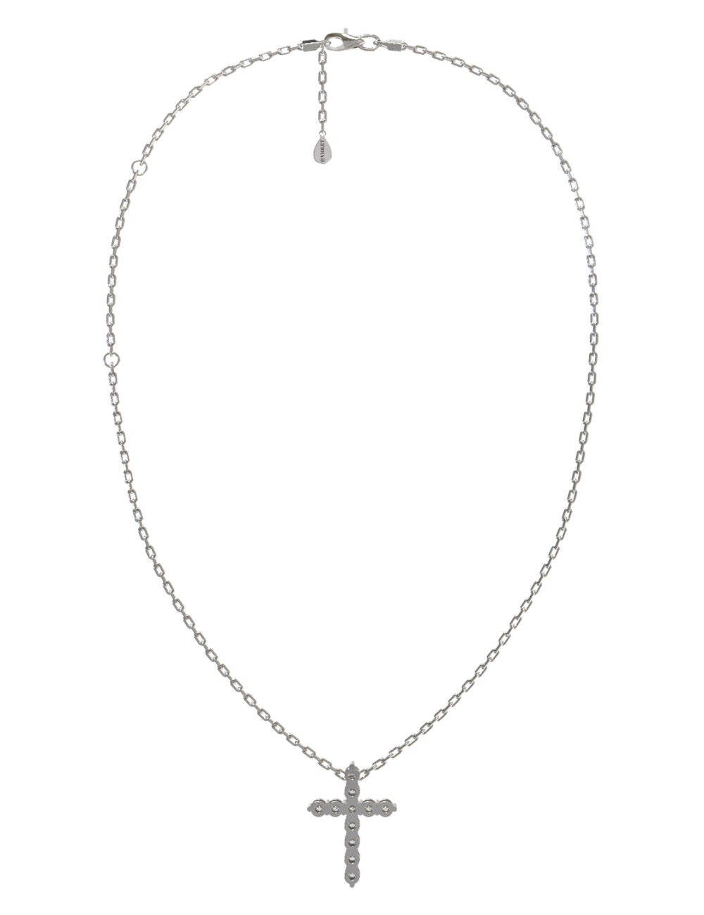 Крест из белого золота c бриллиантами