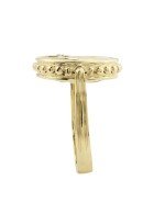 Кольцо из лимонного золота c бриллиантами, лазуритом и перламутром