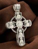 Крест из серебра 925 пробы c эбеновым деревом