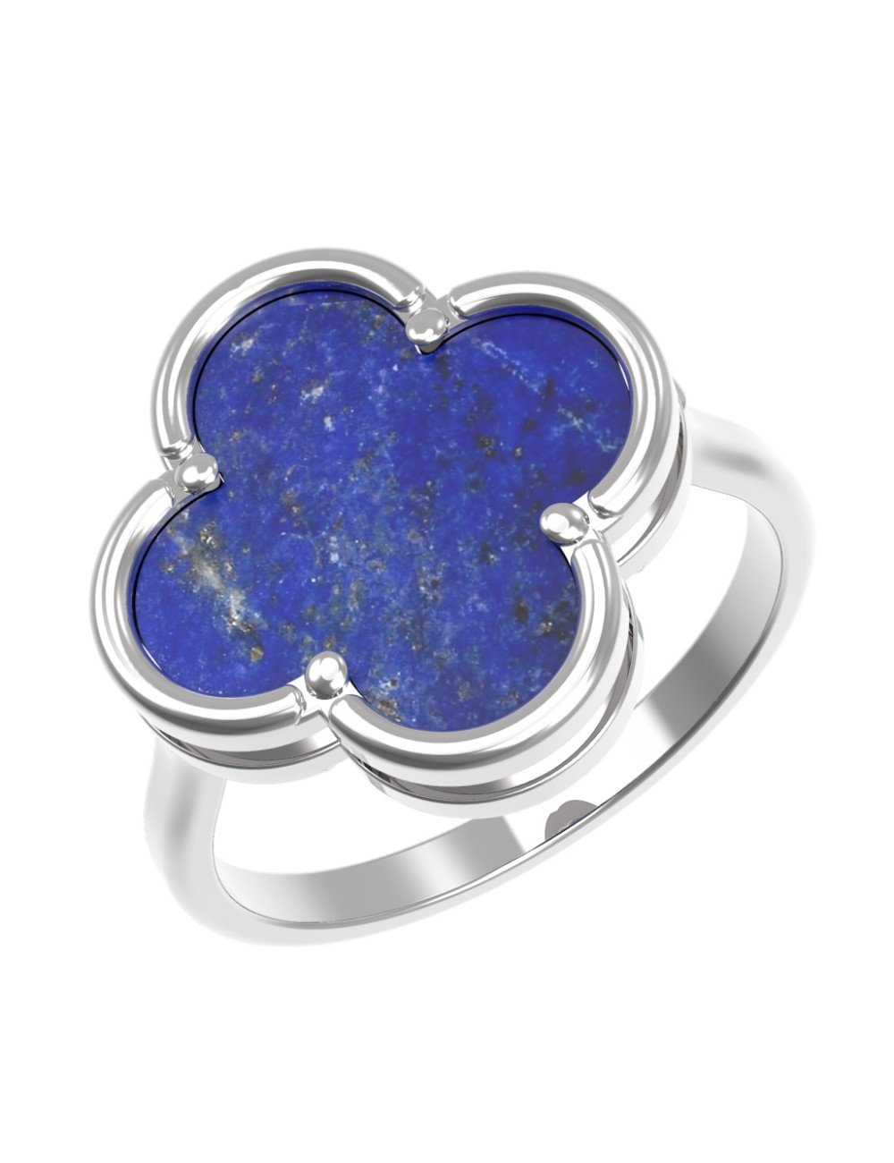 Кольцо из белого золота c лазуритом