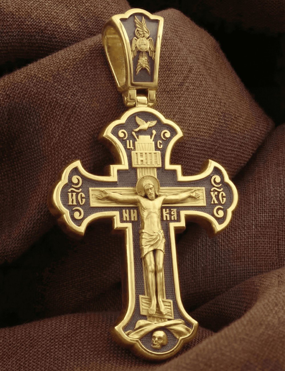 Крест из лимонного золота