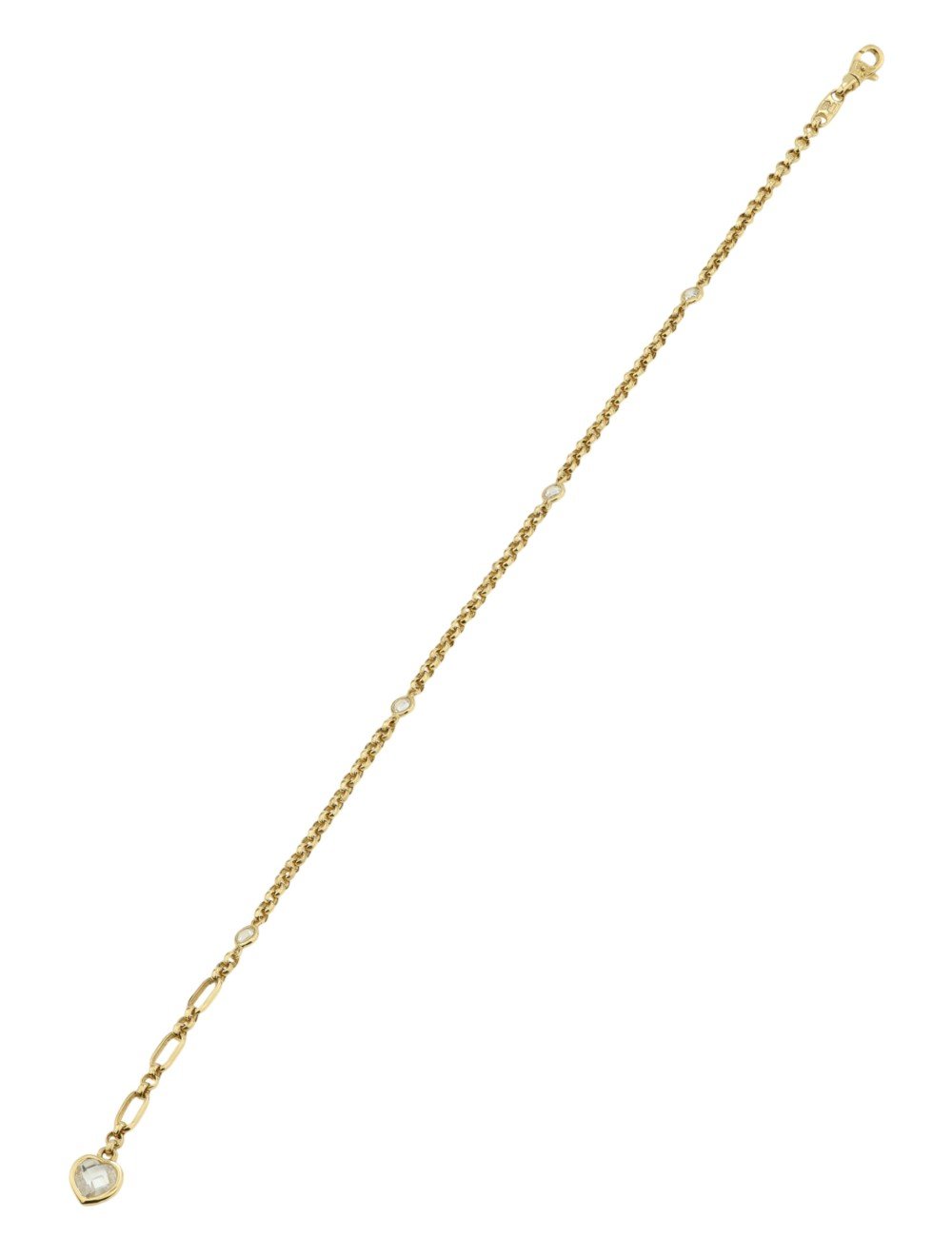 Браслет из лимонного золота c фианитом