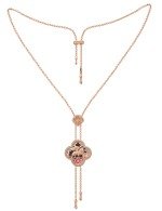 Колье из золота c эмалью, жемчугом и перламутром