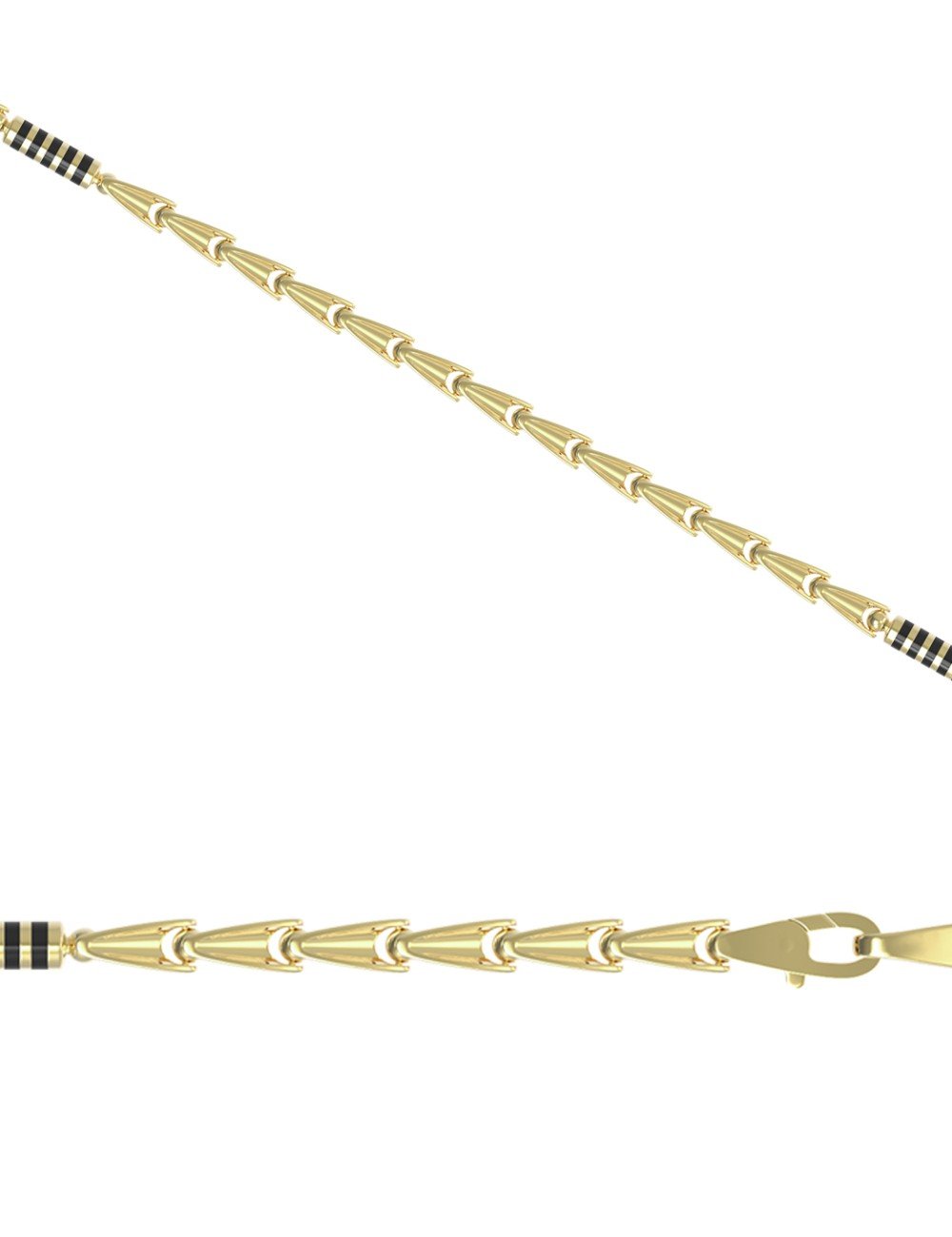 Цепь из лимонного золота c эмалью