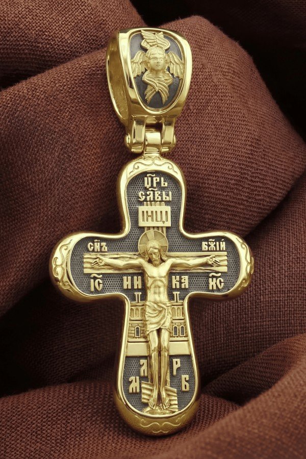 Крест из лимонного золота