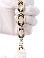 Браслет из лимонного золота c бриллиантами и ониксом