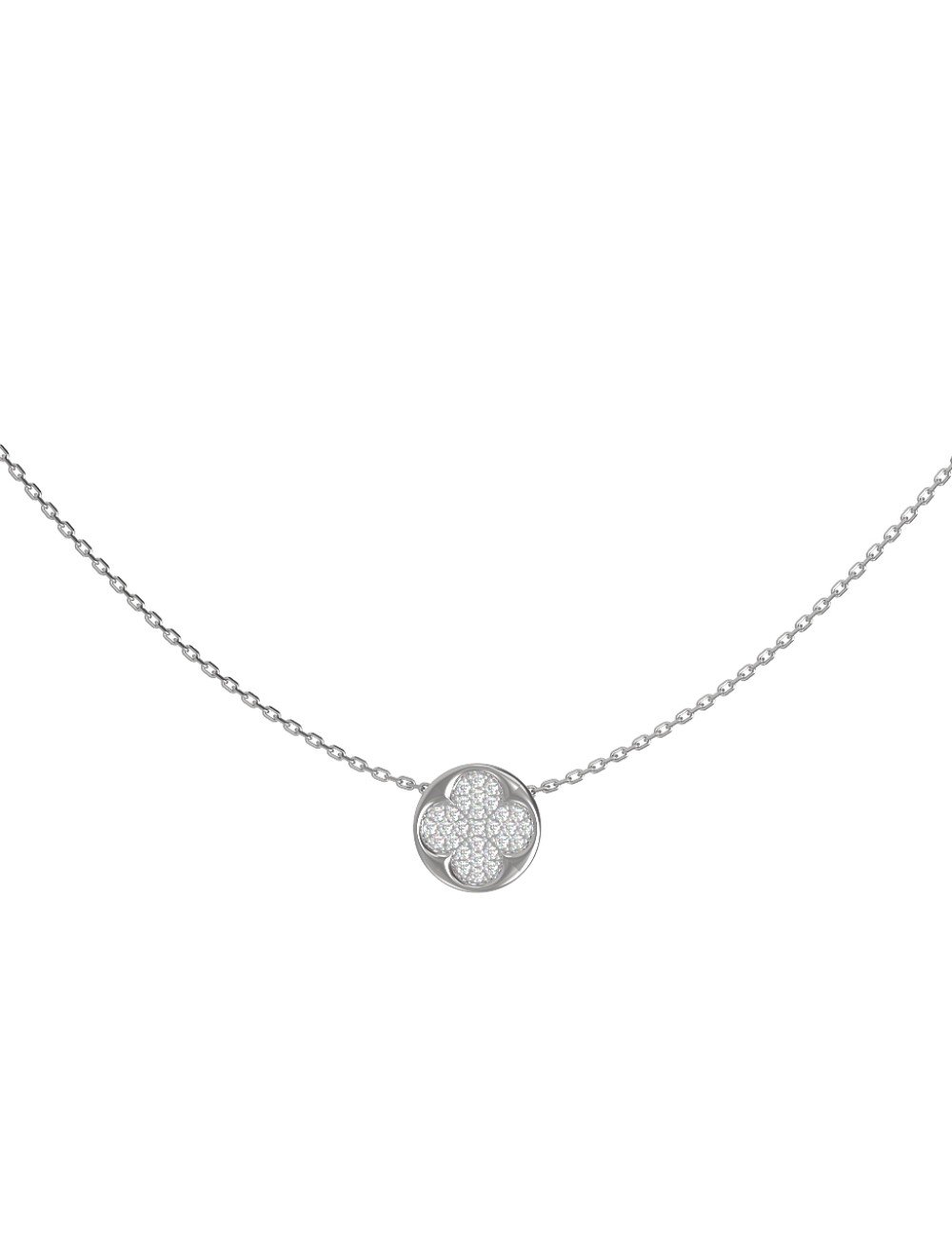 Колье из белого золота c бриллиантами