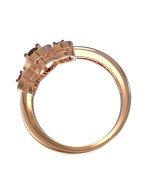 Кольцо из золота c бриллиантами и рубином