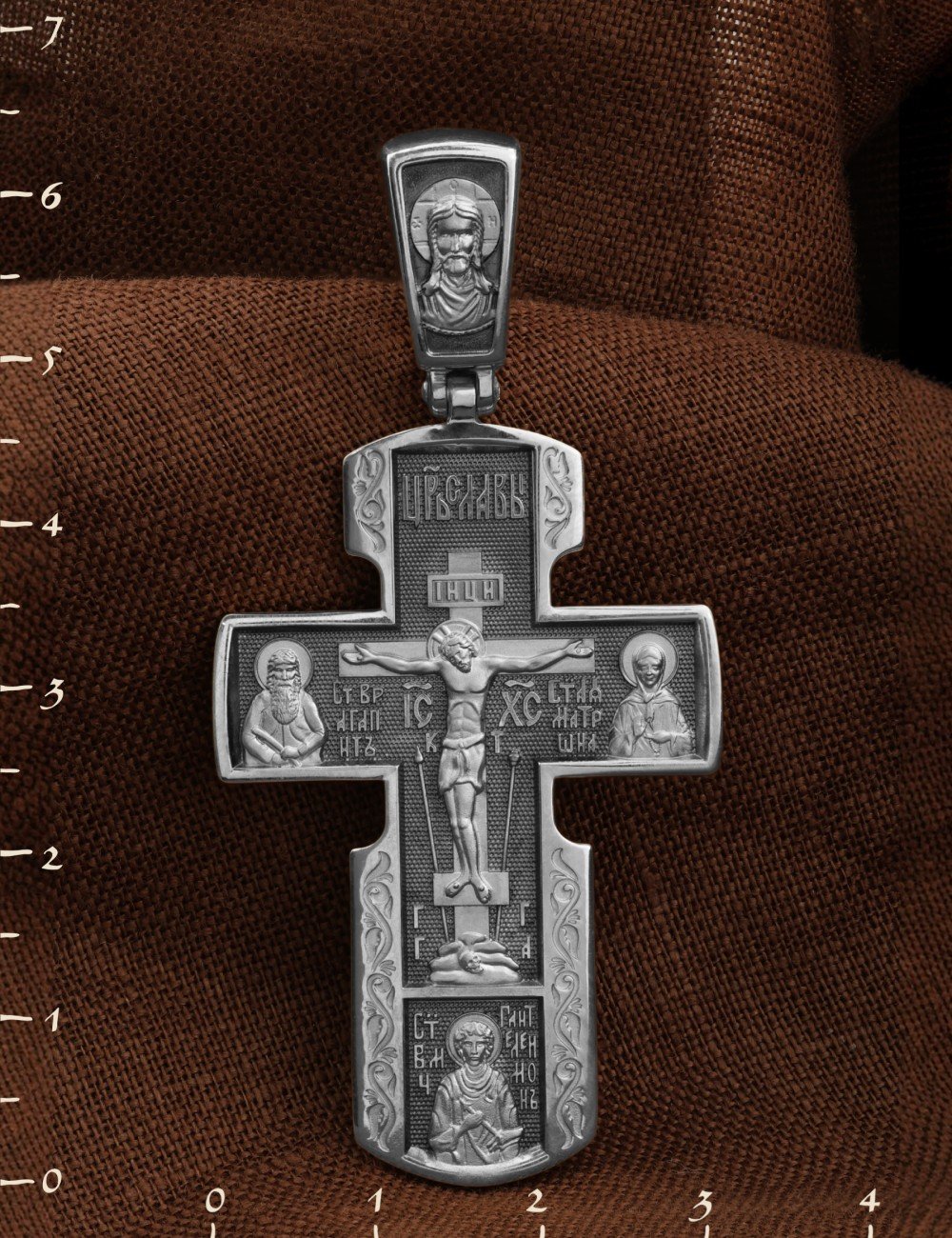 Крест из белого золота