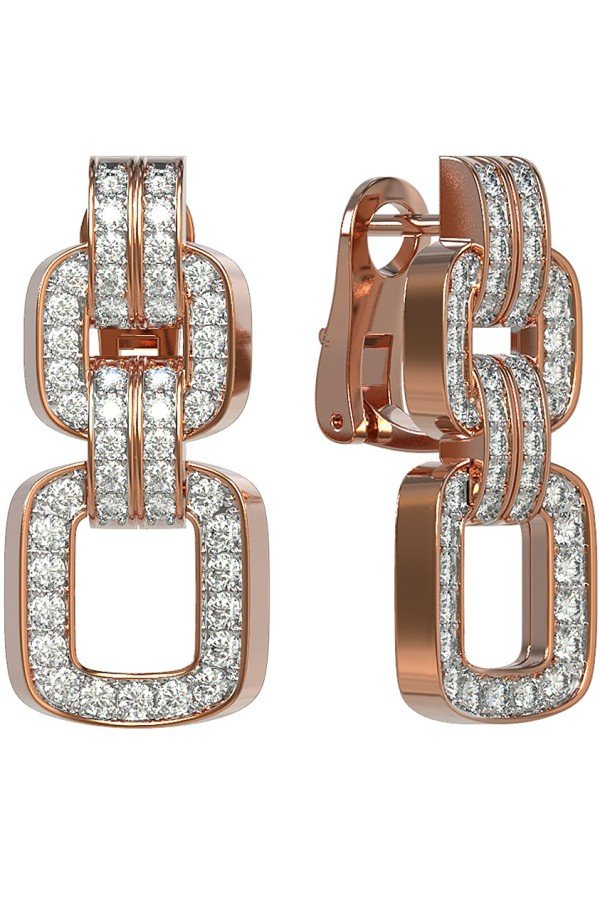 Серьги из золота c бриллиантами