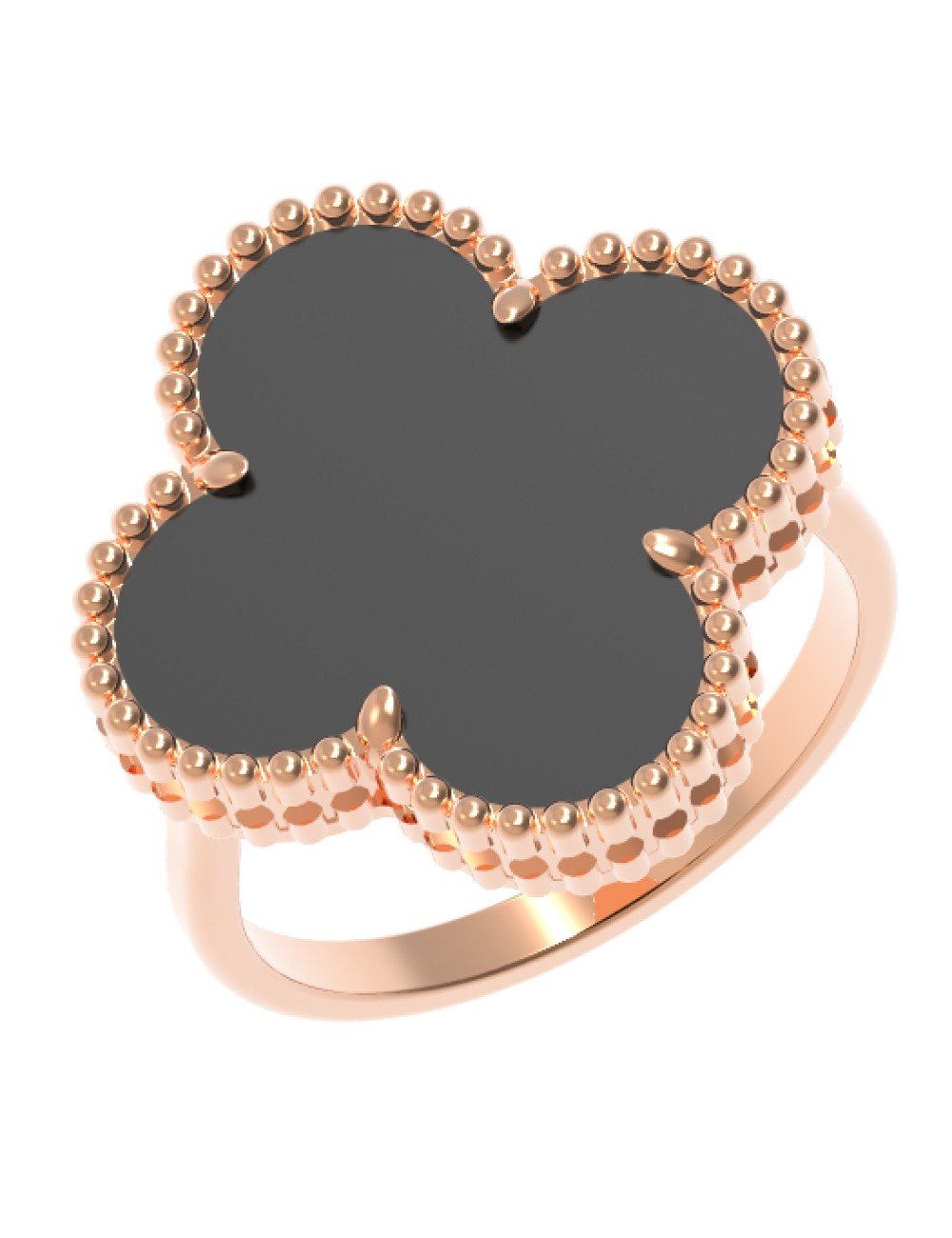 Кольцо из золота c ониксом