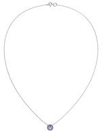 Колье из белого золота c бриллиантами и лазуритом