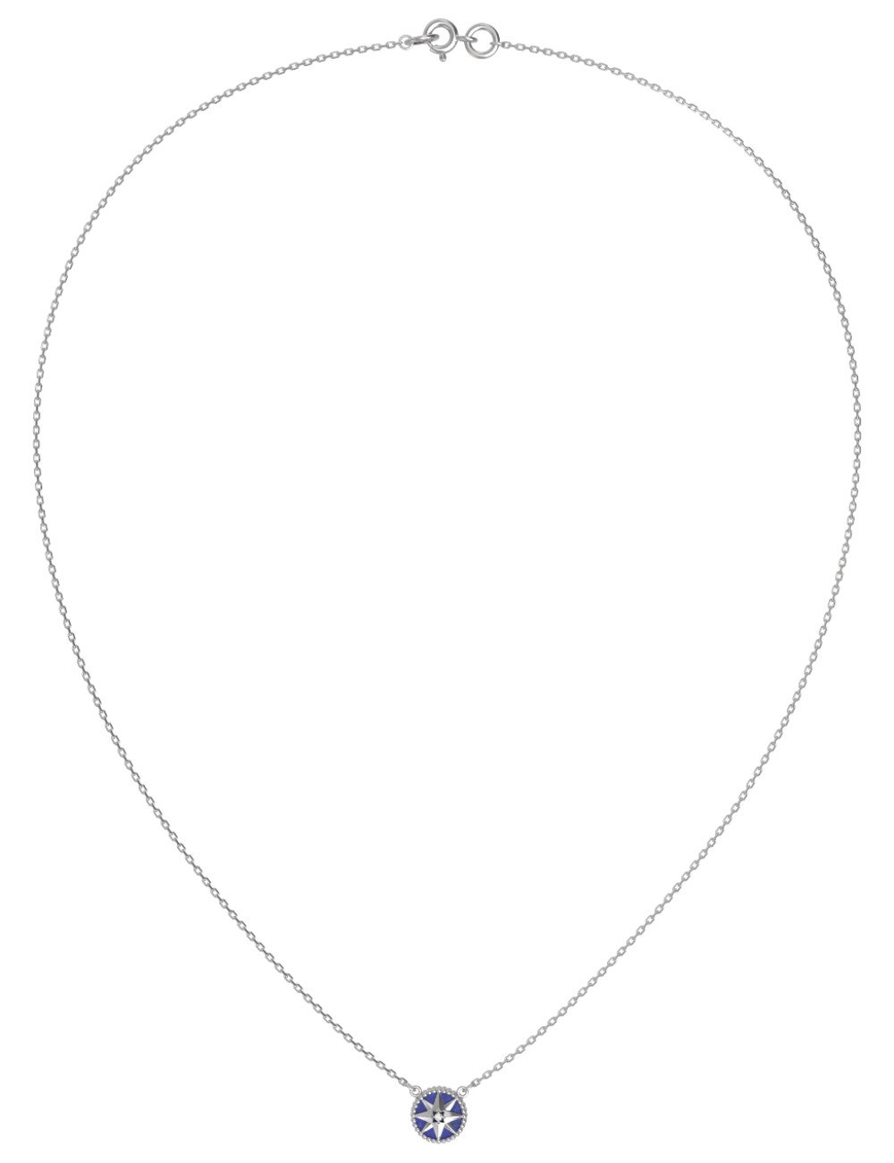 Колье из белого золота c бриллиантами и лазуритом