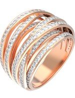 Кольцо из золота c фианитом