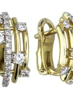 Серьги из лимонного золота c бриллиантами