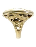 Кольцо из лимонного золота c эмалью и ониксом