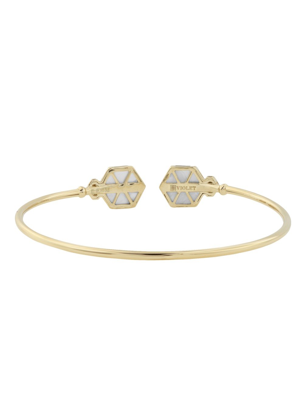 Браслет из лимонного золота c бриллиантами и перламутром