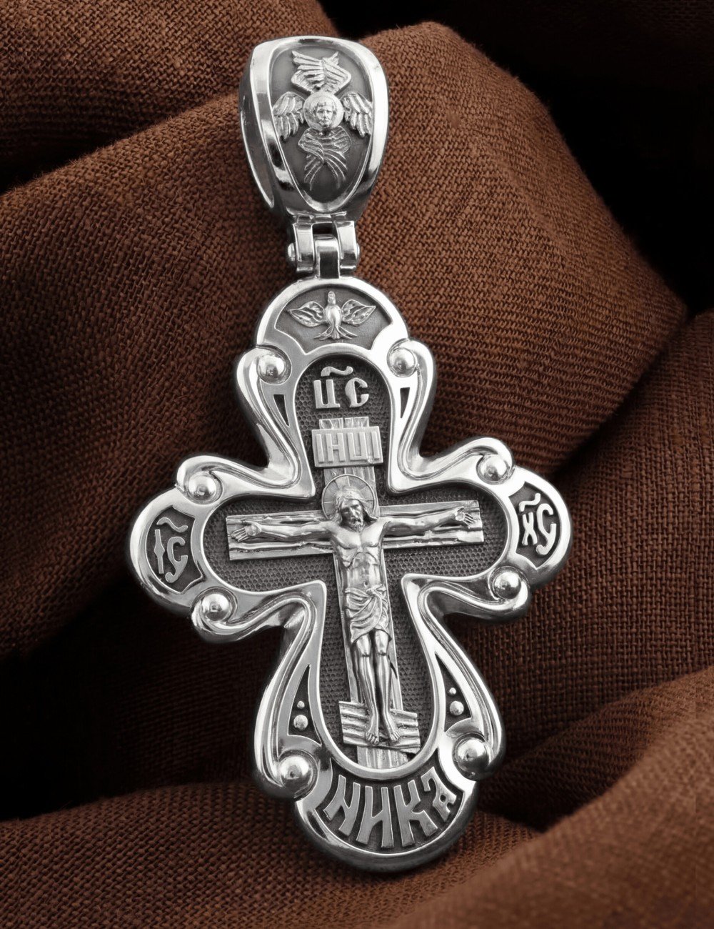 Крест из белого золота