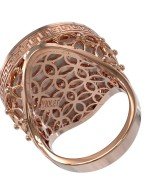 Кольцо из золота c эмалью и перламутром