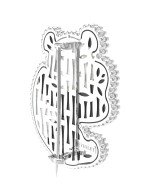 Брошь из белого золота c эмалью, ониксом и перламутром