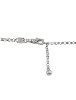 Колье из белого золота c бриллиантами, ониксом и перламутром