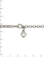 Цепь из белого золота c фианитом