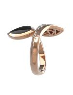 Кольцо из золота c бриллиантами и ониксом