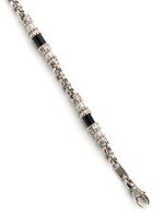 Браслет из белого золота c жемчугом и ониксом