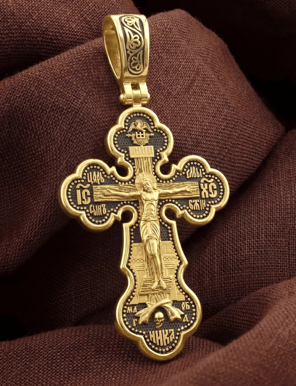 Крест из лимонного золота