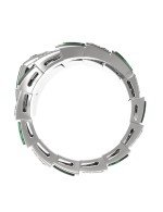 Кольцо из белого золота c бриллиантами и малахитом