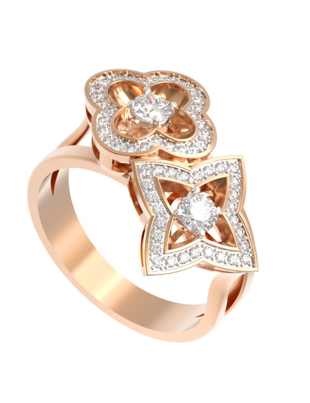 Кольцо из золота c бриллиантами