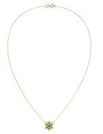 Колье из лимонного золота c малахитом