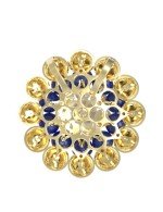 Подвеска из лимонного золота c лазуритом и перламутром