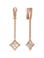 Серьги из золота c бриллиантами и перламутром