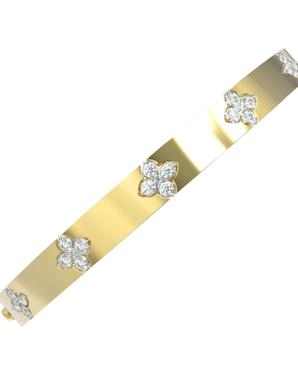 Браслет из лимонного золота c бриллиантами