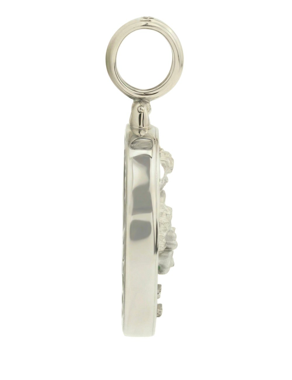 Подвеска из белого золота c бирюзой и перламутром