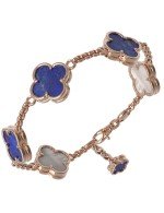 Браслет из золота c лазуритом и перламутром