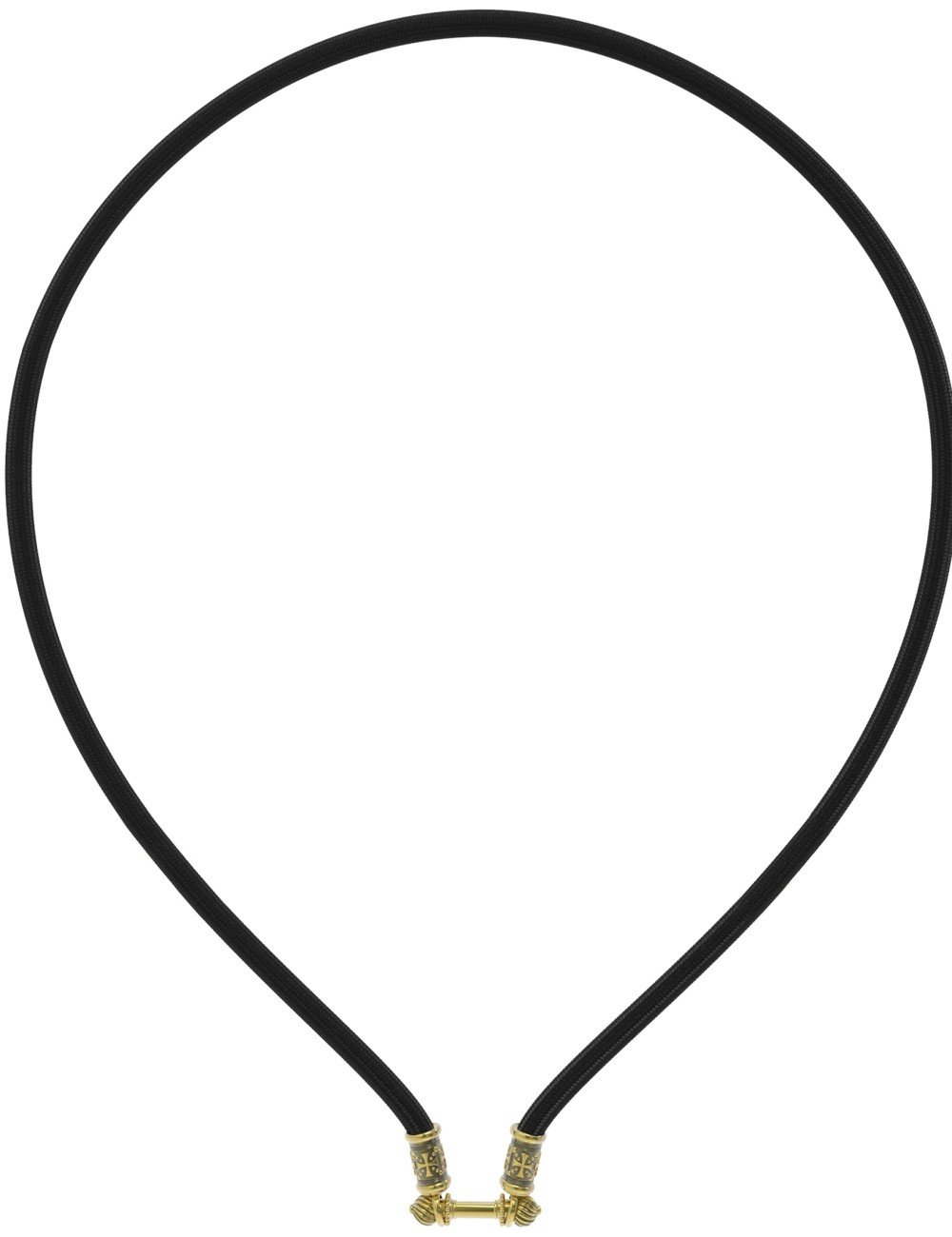 Шнурок шёлковый из лимонного золота c шёлковым шнурком