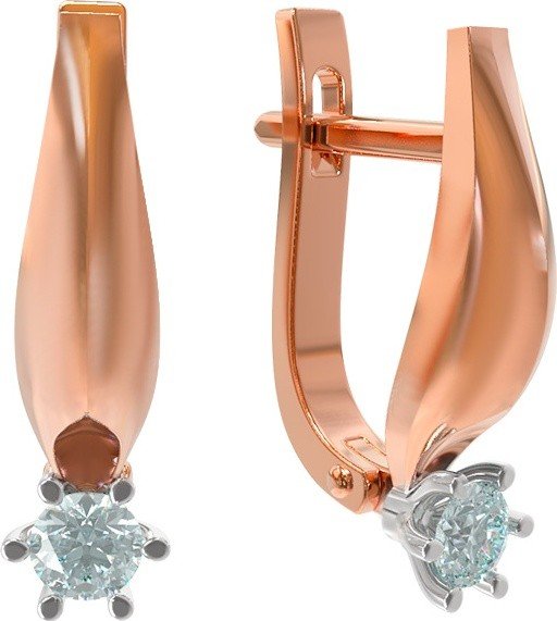 Серьги из золота c бриллиантами