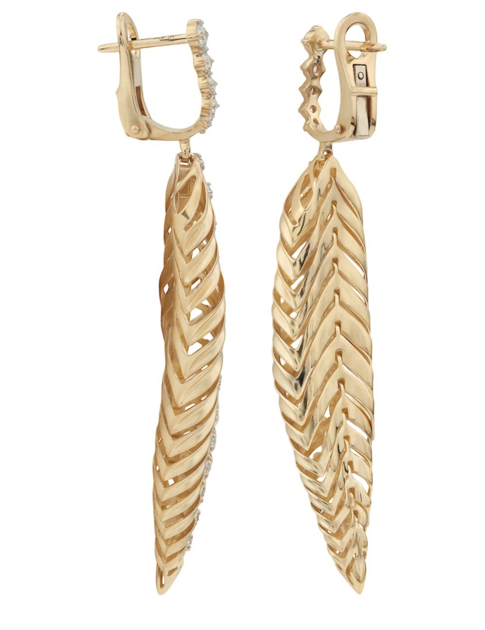 Серьги из золота c бриллиантами