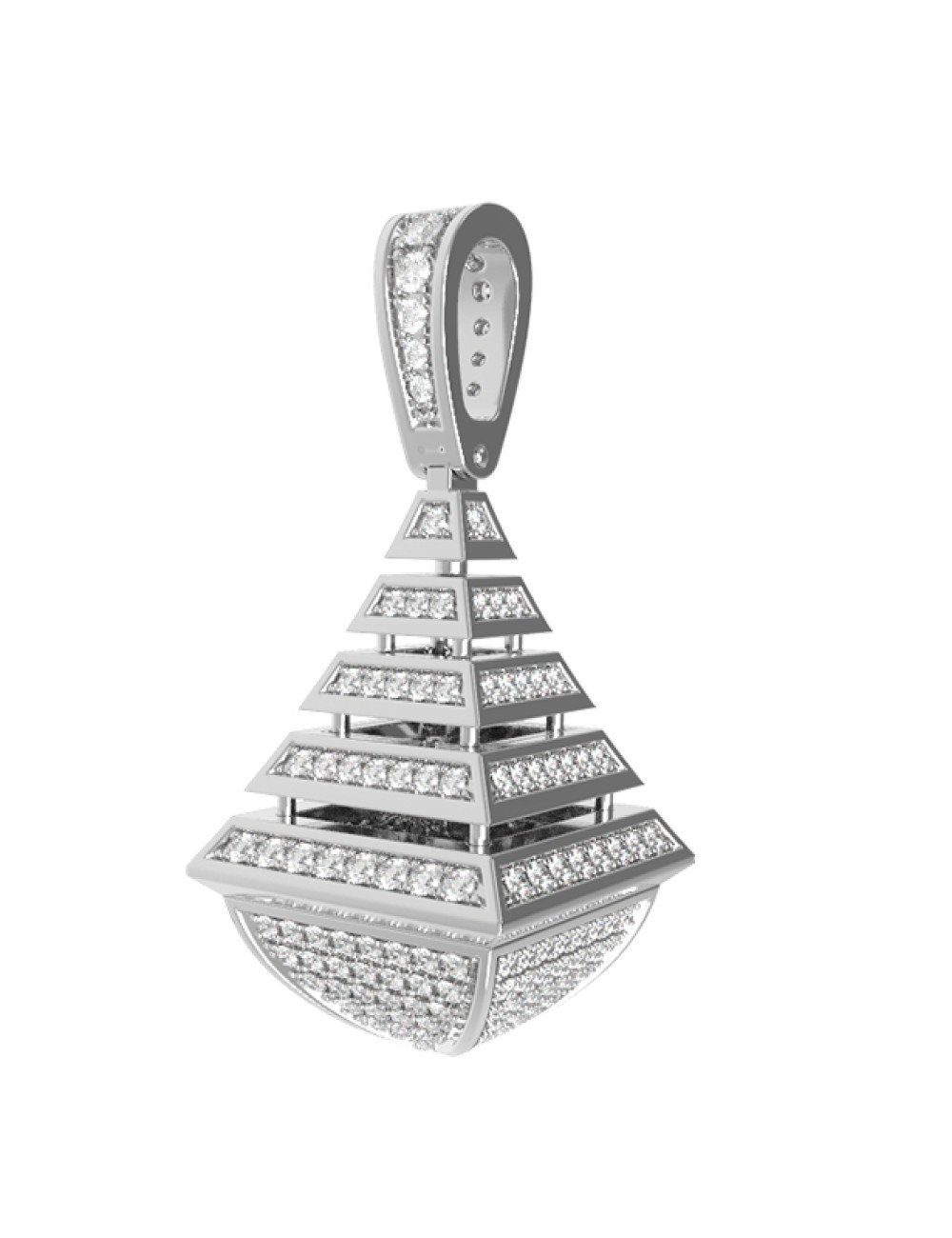 Подвеска из белого золота c бриллиантами