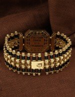 Браслет из лимонного золота c ониксом