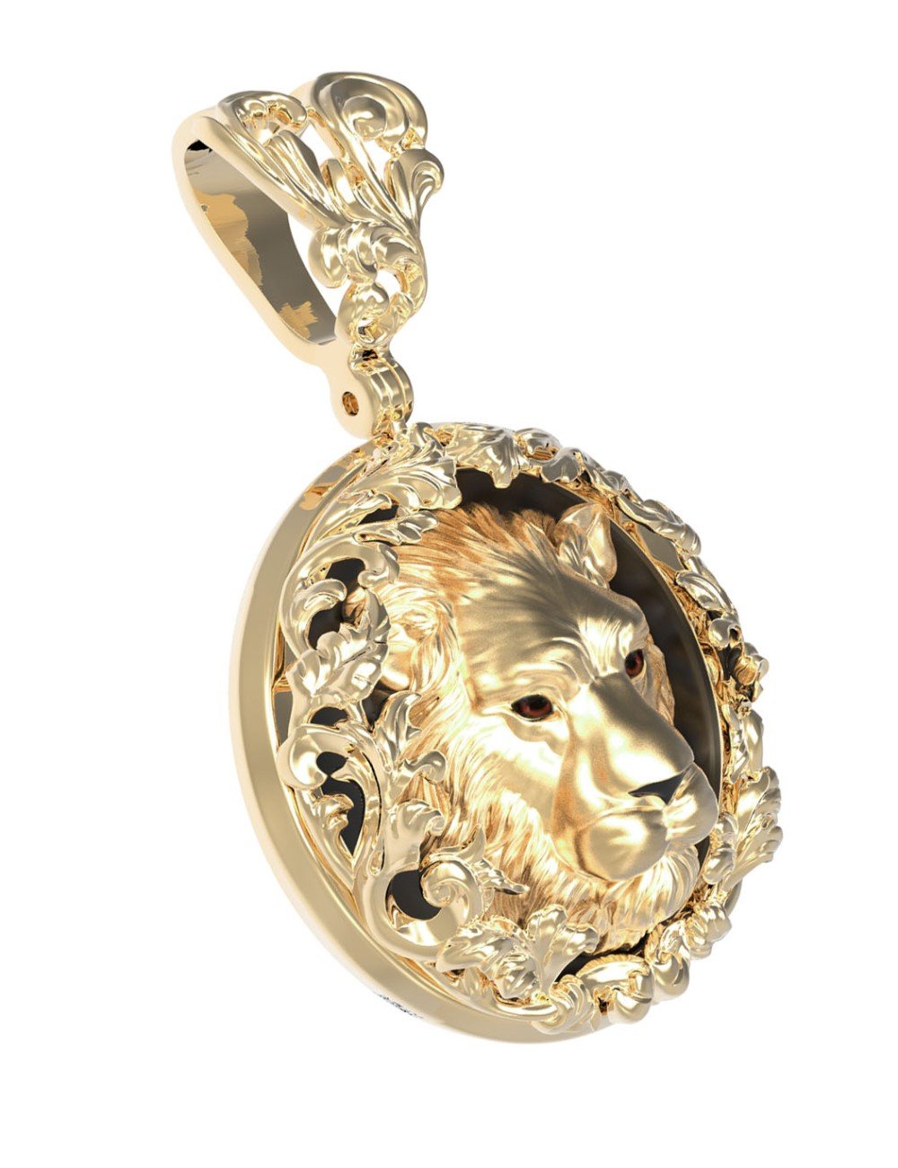 Подвеска из лимонного золота c эмалью и ониксом