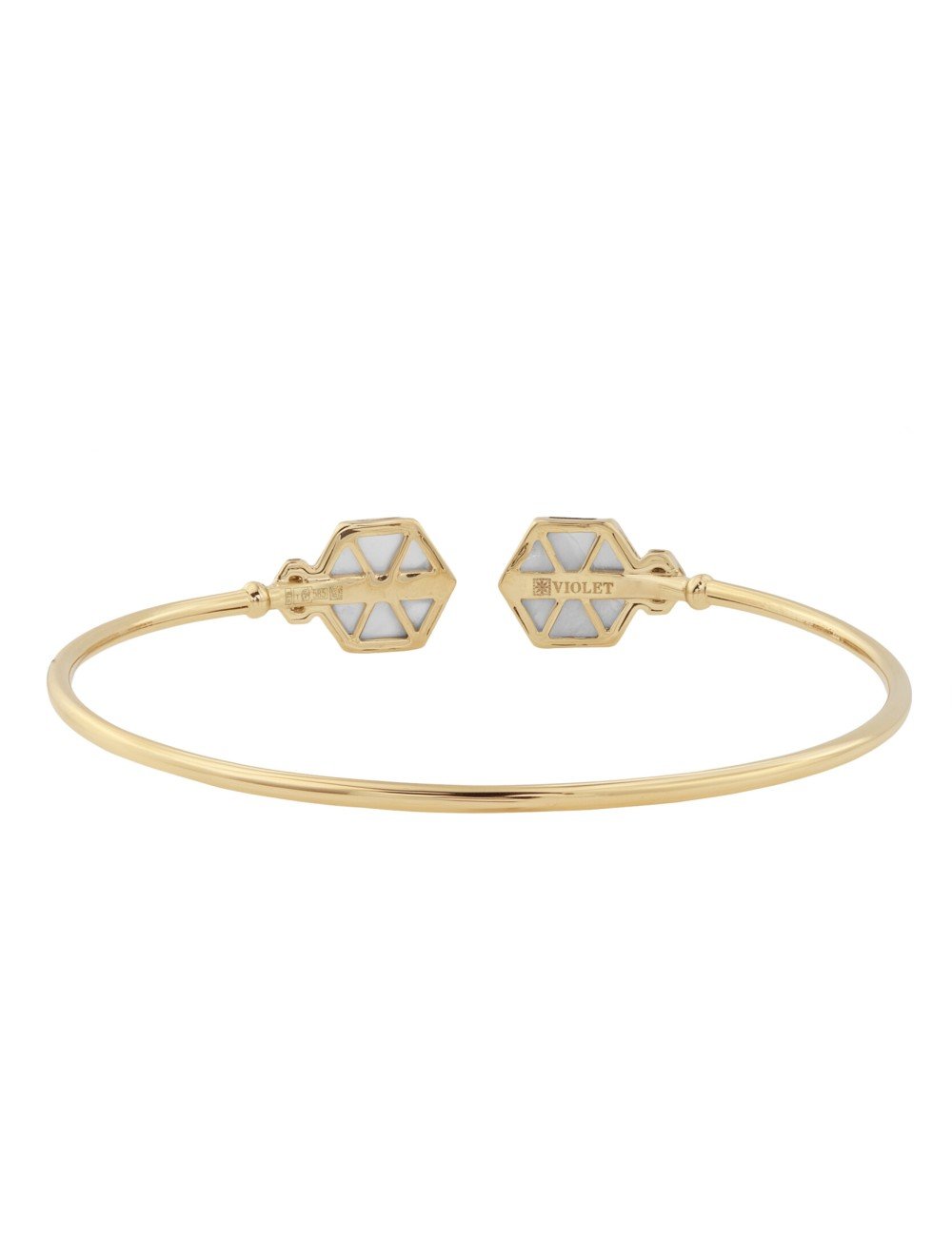 Браслет из золота c бриллиантами и перламутром