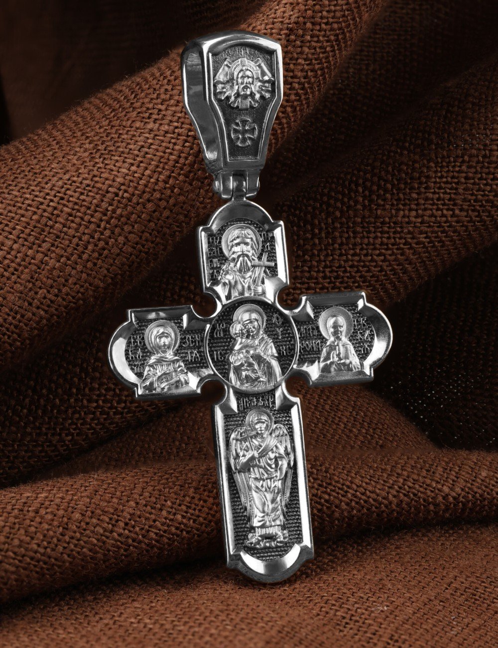 Крест из белого золота