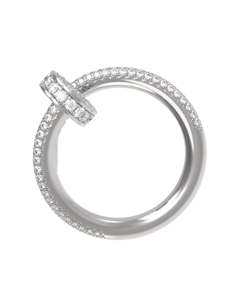 Кольцо из белого золота c бриллиантами