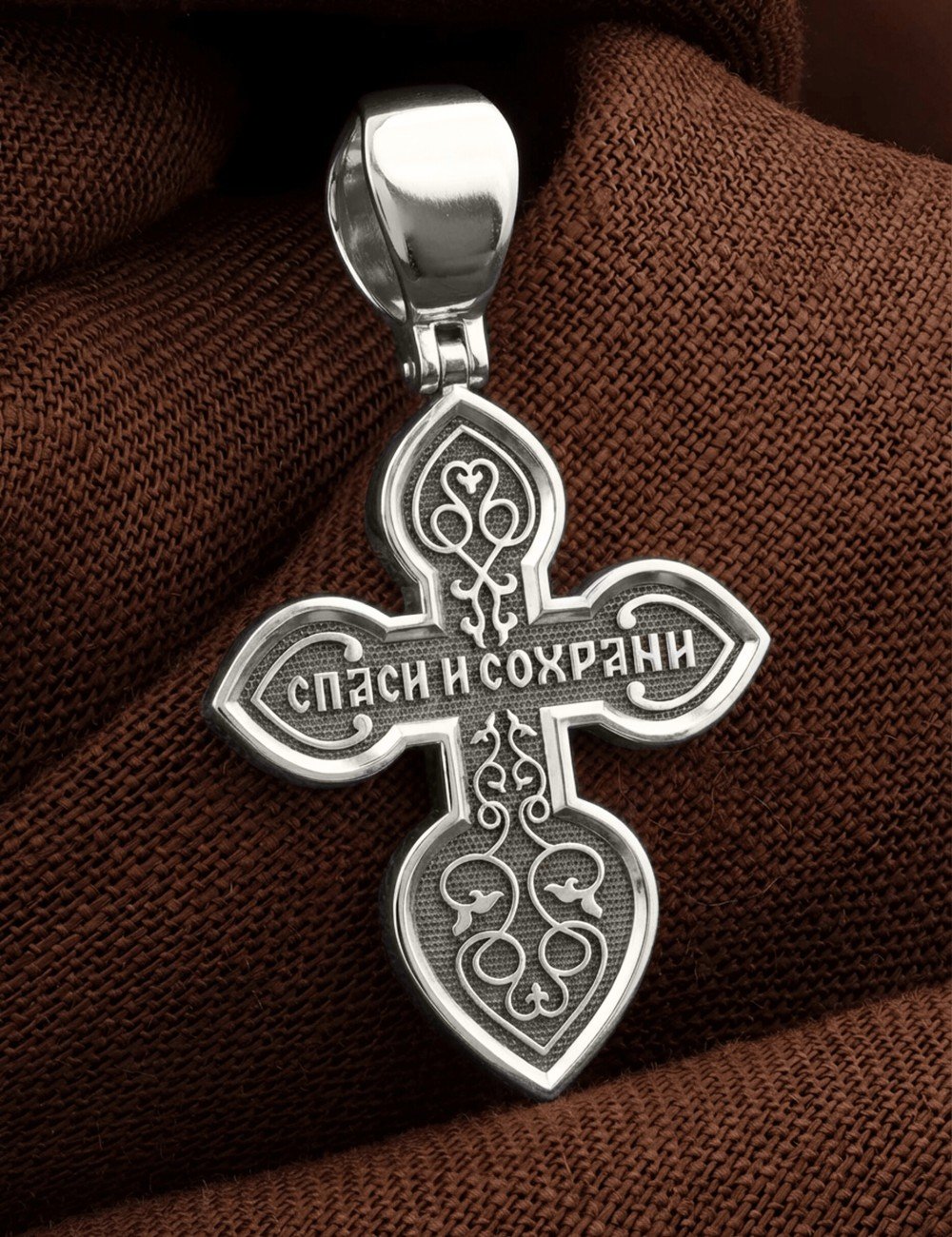 Крест из белого золота