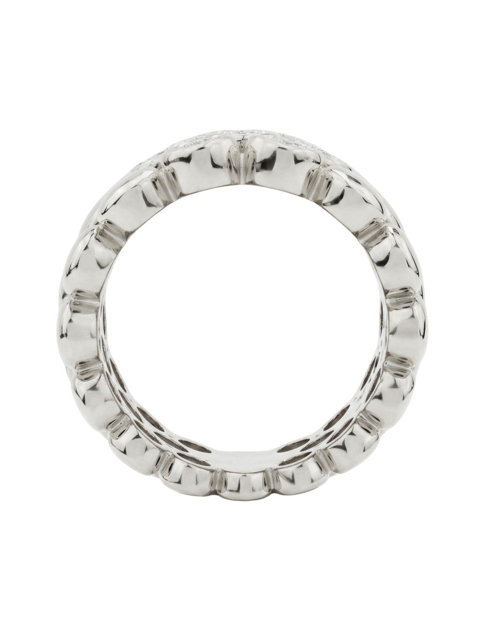 Кольцо из белого золота c бриллиантами и рубином