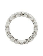 Кольцо из белого золота c бриллиантами и рубином