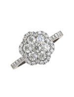 Кольцо из белого золота c бриллиантами